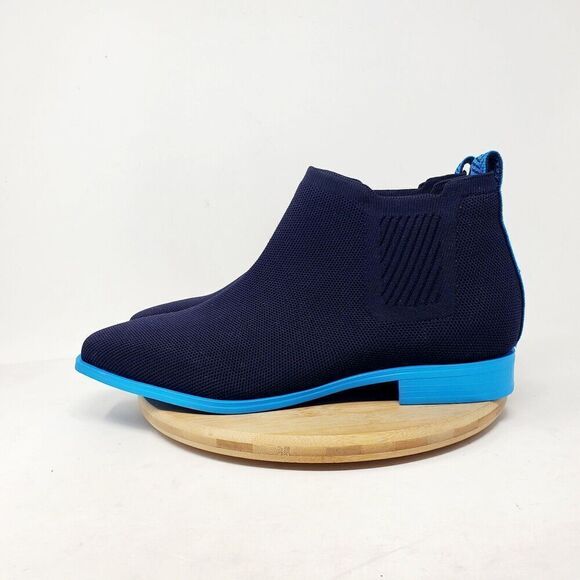 Vivaia Chelsea Boots Womens 42 Ryan Pro Navy Azure Slip On Square Toe Shoes - Picture 1 of 12